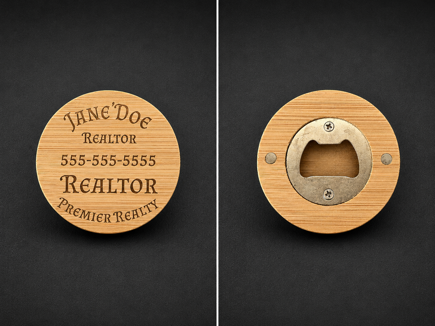 Magnetic Bamboo Bottle Opener