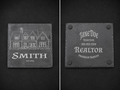 4-Piece Square Slate Coaster Set